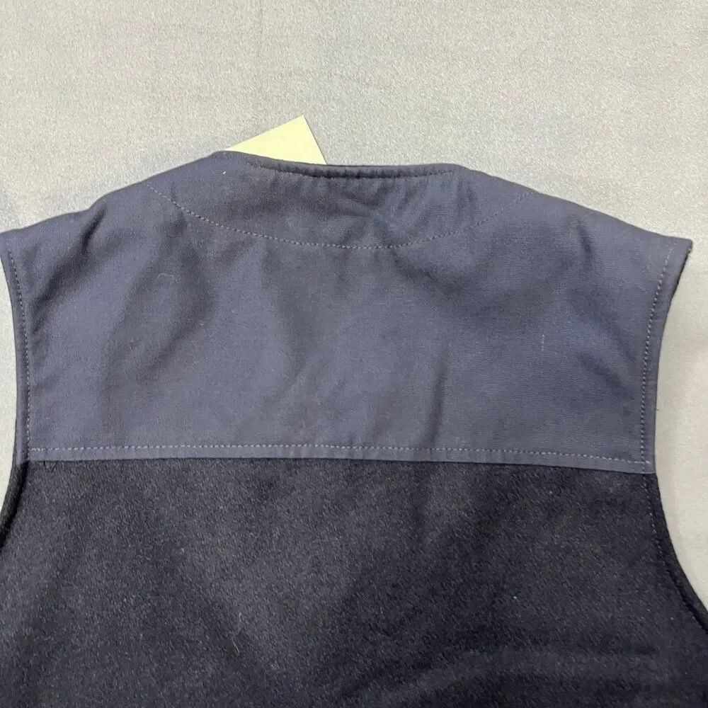 ASOS Vest Men's Medium Black Wool Blend Sleeveless Classic Outdoor Button Front - Picture 8 of 11
